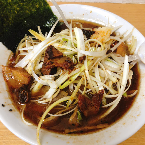 「ネギラーメン（味噌）900円 特濃 200円」@らぁめん廣の写真
