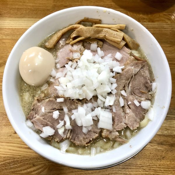 「肉中華そば 大盛＋スキヤキ」@中華そば136の写真