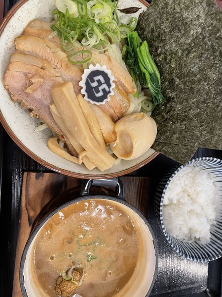 「全部のせつけ麺　200g 〆のごはん付き」@つけ麺 ラーメン タカヤマ55 南与野本店の写真