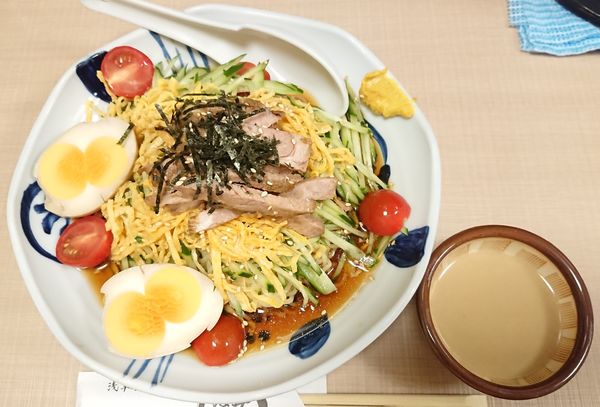 「冷やし中華＋ふたごの味付け玉子」@与ろゐ屋の写真