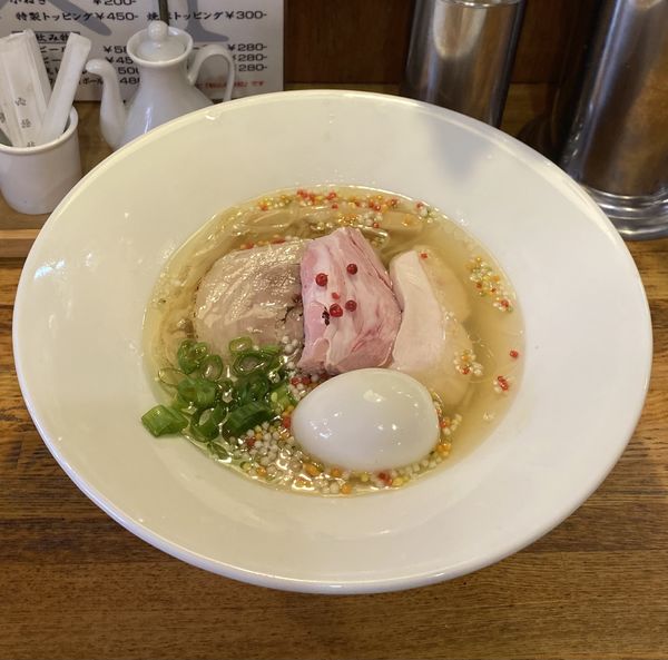 「七周年記念・日本三大地鶏blended (塩で) ¥1680」@麺庵 小島流の写真