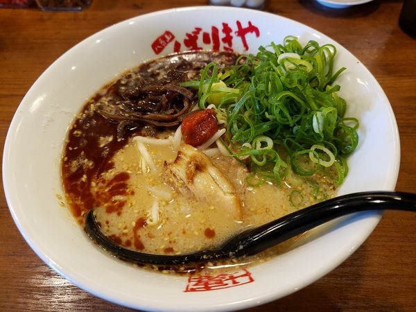 「ばりコテめん+九条ネギ」@八番山博多ラーメン ばりきや 前橋関根店の写真