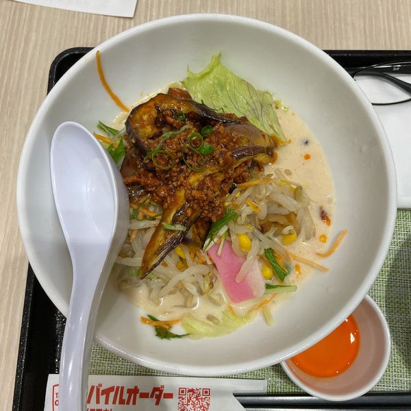 「冷やしちゃんぽん麻婆茄子（スモール）」@リンガーハット 府中駅南口店の写真