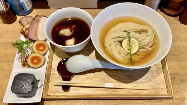 「特製鰹昆布つけ麺【醤油】麺大盛」@らぁ麺や 嶋の写真