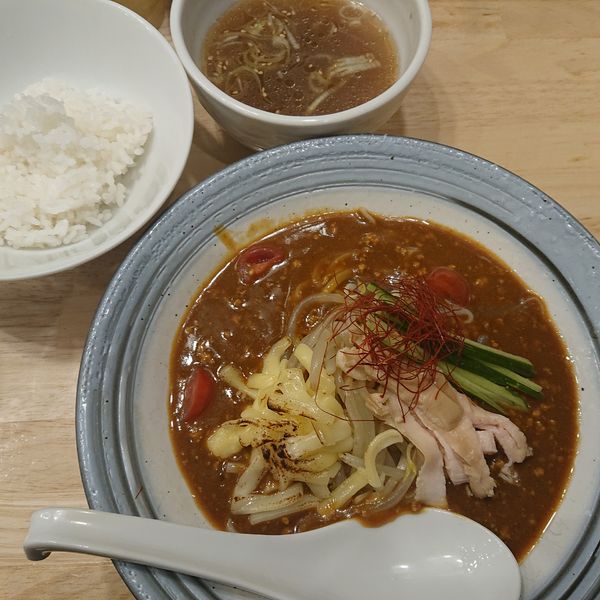「鶏カレージャージャー麺900円」@鶏そばムタヒロの写真