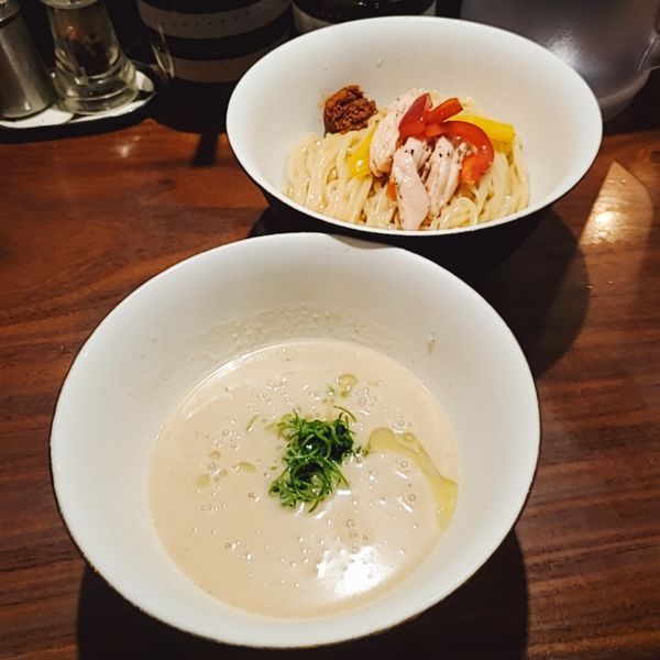 「【期間限定】冷たいスープのヴィシソワーズつけめん＋ミニ辛玉」@RAMEN GOTTSUの写真