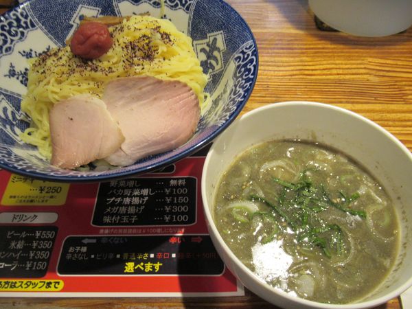「【限定】梅塩つけそば（750円）」@ラーメン専門 味一の写真