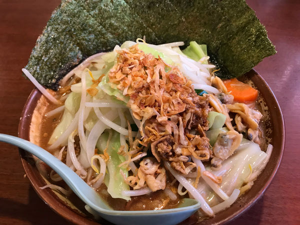 「江戸前味噌野菜赤らーめん大盛固め1111円」@麺場 田所商店 成瀬店の写真