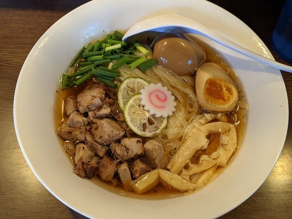 「限定冷やしラーメン」@中華そば 花京 天六店の写真
