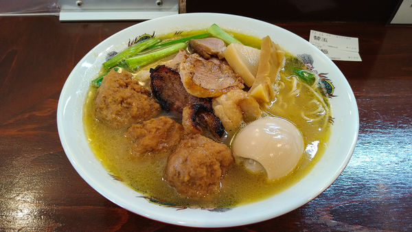 「肉の日限定/軍鶏濁りそば炙り合鴨のっけ+モチモチ軍鶏かしわ飯」@らーめん 五ノ神精肉店 煮干し編の写真