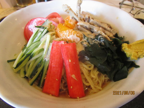 「冷し中華 ごまだれ 820円」@麺 三福の写真