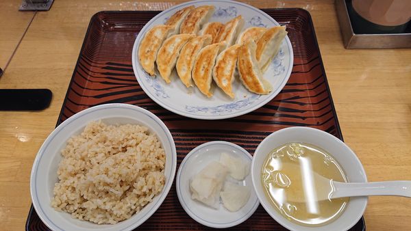 「ダブル餃子定食　６５０円　※」@ぎょうざの満洲 草加西口店の写真