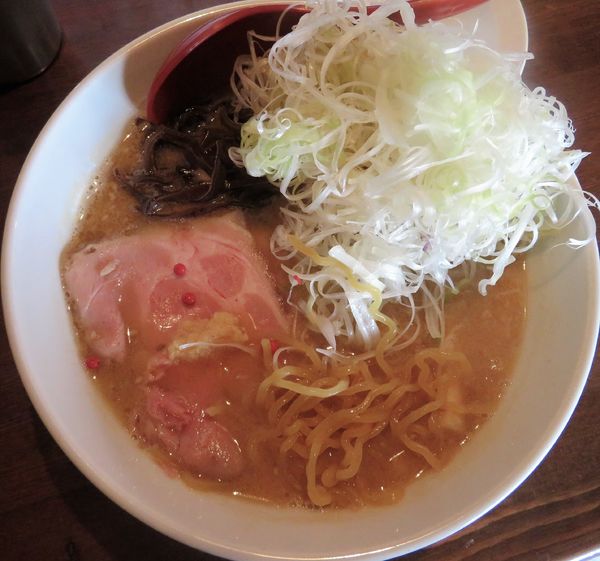 「まろ味噌＋ネギ（950円）」@麺や ハレル家の写真