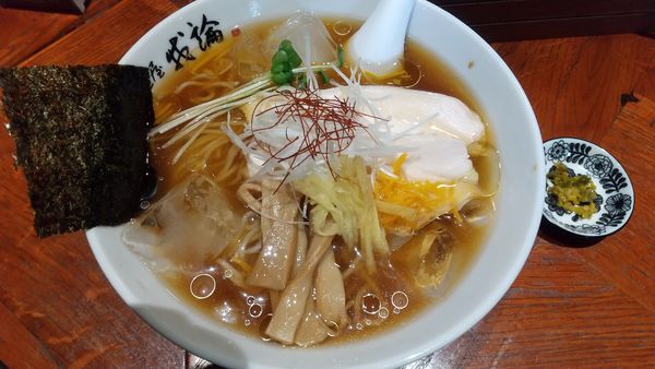 「オレンジ香る醤油冷やしラーメン（限定）1000円」@麺屋 我論の写真