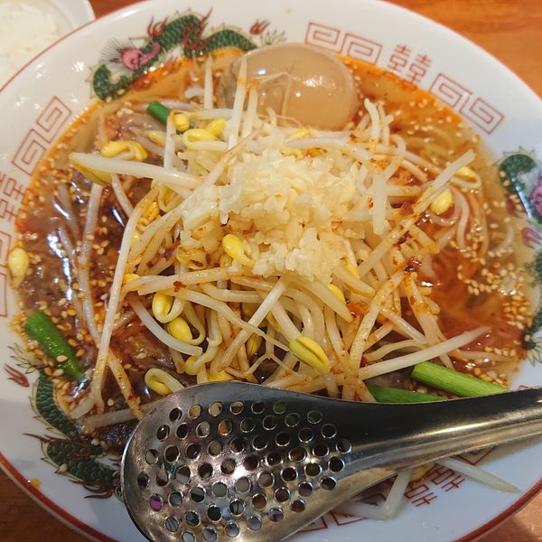 「豚バラ冷やし麺800円、追い飯セット50円」@自家製麺 えなみの写真