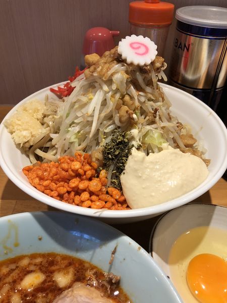 「ペッパーつけ麺(大)+紅しょうが+生たまご」@麺屋 神工の写真