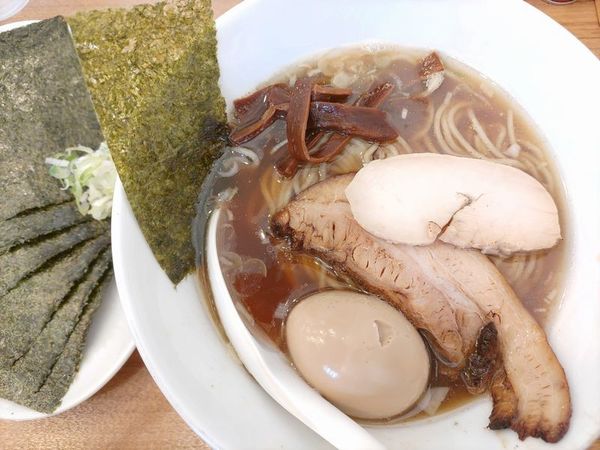 「味玉中華そば＋のり」@下町中華そば すずめ食堂の写真