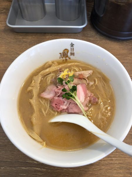 「〈限定〉金目鯛らぁ麺濃厚白湯仕立て　850円」@金目鯛らぁ麺 鳳仙花 綱島店の写真