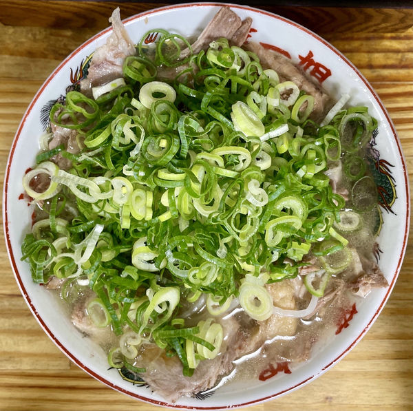 「アサヒスーパードライ生 → チャーシュー麺 九条ネギ増し」@本家 第一旭 新宿店の写真