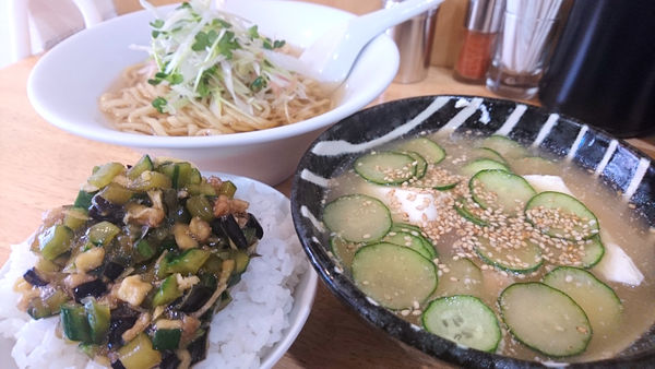 「【昼】限定：鯵の冷汁そば+山形のだしご飯」@中華そば You Leeの写真