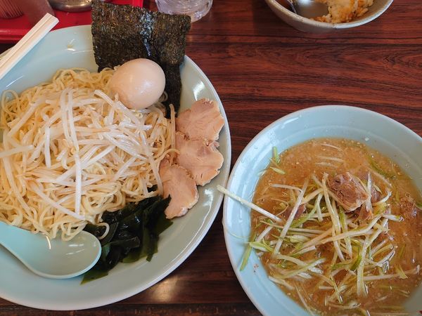 「ネギミソつけ麺+チャーシュー、味玉(1155円)」@新ラーメンショップ 狭山本部の写真