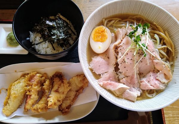 「【限定】冷やしマハタらーめん（お茶漬付）￥960」@和風らーめん 凪の写真