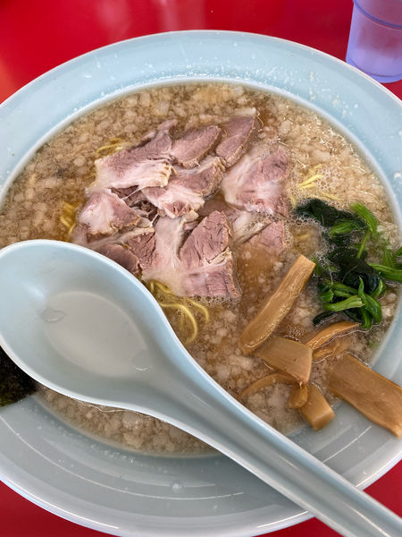 「チャーシューコテコテラーメン➕麺固め➕背脂多め」@ラーメンショップ椿 酒々井SP前店の写真