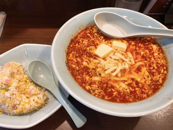 「タンタンメン大辛 バターチーズ チャーハン」@元祖ニュータンタンメン本舗 尻手店の写真