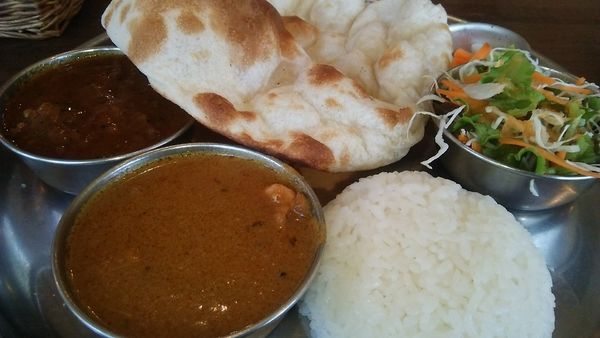 「ハーフナンランチB 790円（チキン・マトン）」@サプナの写真