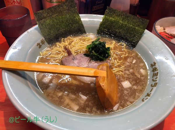 「モーニングサービスラーメン(420円)、チャーシュー丼(300円」@ラーメンショップ椿 春日部南桜井店の写真