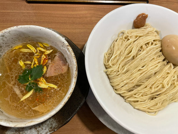 「つけ麺＋味玉」@鯛塩そば 灯花 本店の写真