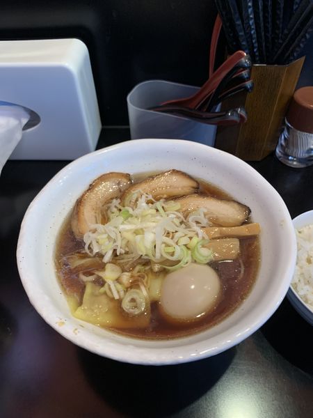 「煮干しスペシャル+海苔+半ライス」@青森煮干し中華そば JIN 海老の陣の写真