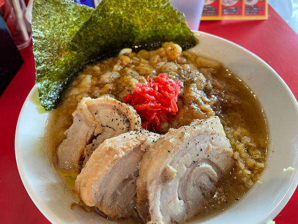 「ラーメン小（ヤサイ抜き、豚W、アブラ大）」@ボディブローの写真