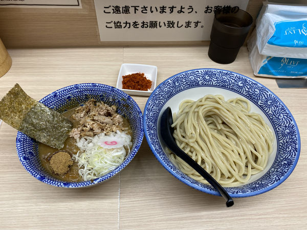 「辛つけ麺_豚ほぐし」@狼煙 大宮店の写真