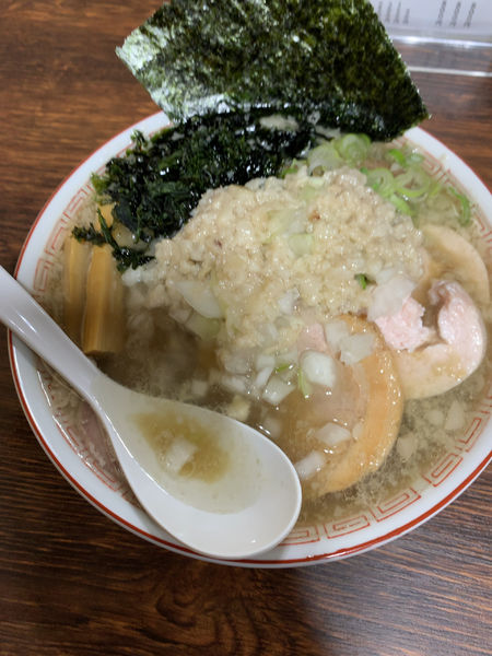 「【限定】背脂煮干しラーメン+背脂マシ+肉増し」@らぁ麺 大金星の写真
