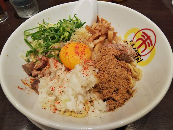 「【限定】まぜそばR」@来来亭 塩尻店の写真