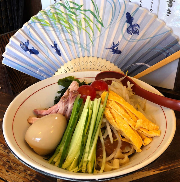 「【限定】味噌冷やし中華(大盛り.ぶさ玉)」@東京味噌らーめん 鶉の写真