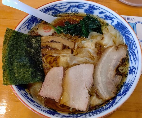 「ワンタン麺970円」@白河手打中華そば 法隆の写真
