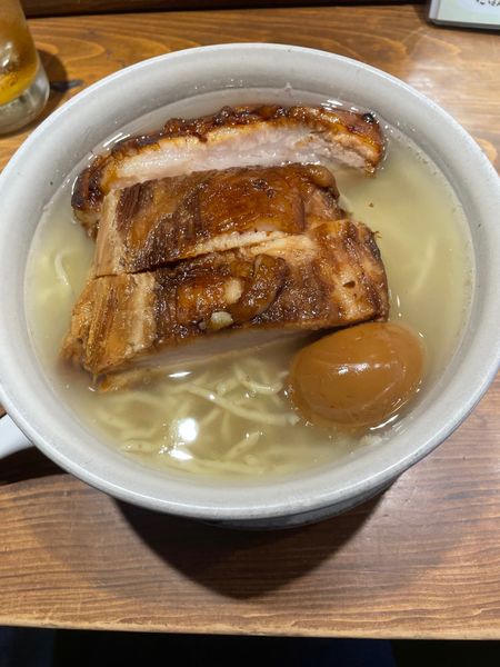 「macro（麺225g、野菜、背脂、ニンニクなし）」@人類みな麺類 東京本店の写真
