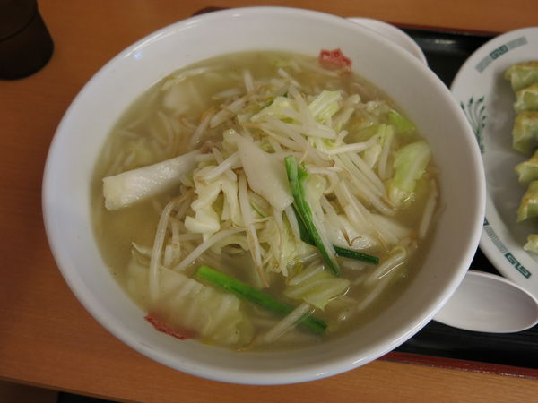 「野菜たっぷりタンメン+バジル餃子:730円」@日高屋 御徒町南口店の写真