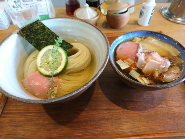 「味玉昆布水のつけめん大(３５０g)ちょい肉増し」@YOKOKURA STOREHOUSEの写真