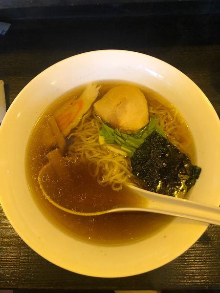 「ラーメンセット　　ラーメン（醤油）・チャーハン・餃子３個」@食事処にしやまの写真