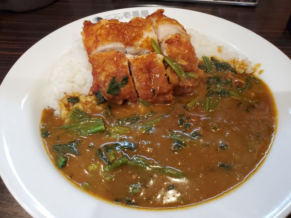「パリパリチキンカレー・ほうれん草・3辛・300g」@カレーハウスCoCo壱番屋 JR石川町駅南口店の写真