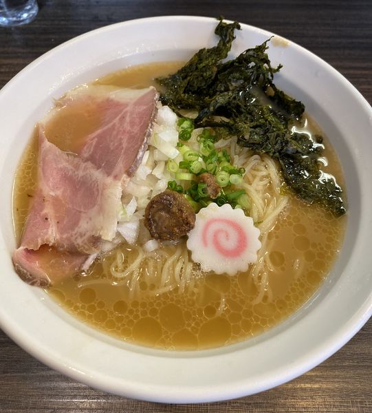 「【限定】黄金雲丹と三重アオサの冷やしラーメン　１２００円」@麺屋 煮干と鶏 ひんなの写真