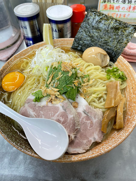 「秋刀魚出汁冷やしまぜそば大盛り」@覆麺 智の写真