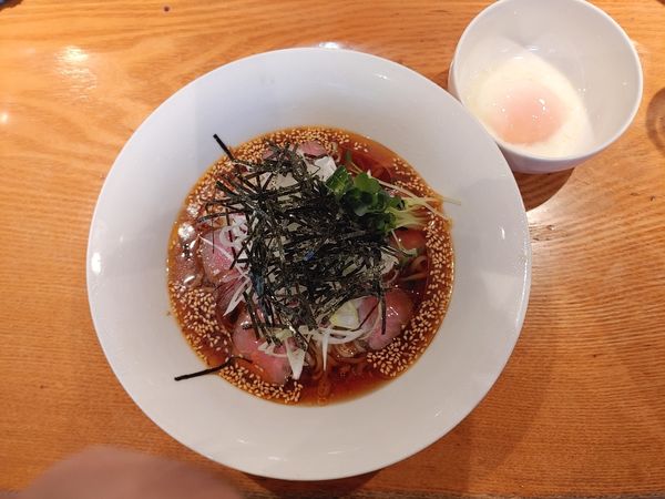 「冷たい肉そば with B　+温玉」@麺家 喜多楽の写真