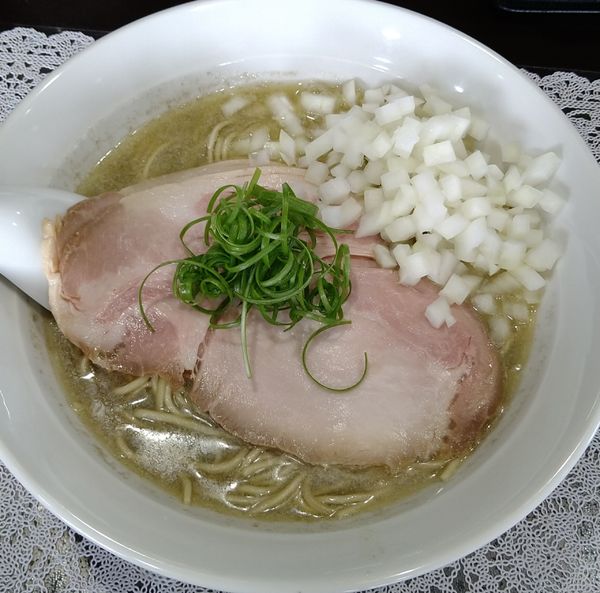 「煮干そば＋玉ねぎ増し＋和え玉」@中華そば ふじ野の写真