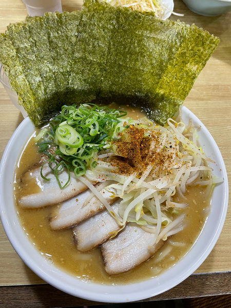 「豚骨味噌チャーシュー大盛り　海苔増し　ライス」@麺家 むら田の写真
