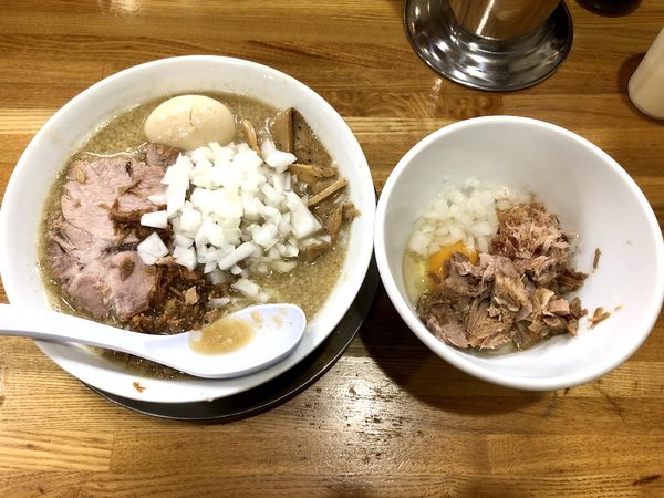 「中華そば＋スキヤキ」@中華そば136の写真