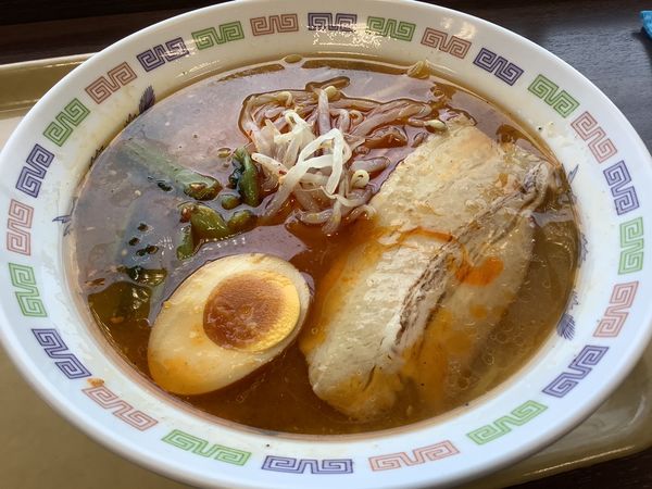 「信州味噌のピリ辛野沢菜ラーメン　820円」@諏訪湖SA（上り）の写真